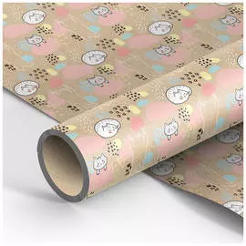 Упаковочная бумага крафт MESHU "Cute clouds" 70*100 см, 70 г