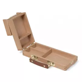 Ящик художника малый Pinax SB-1 с ячейками и пеналом для кистей и красок, 3 секции, бук