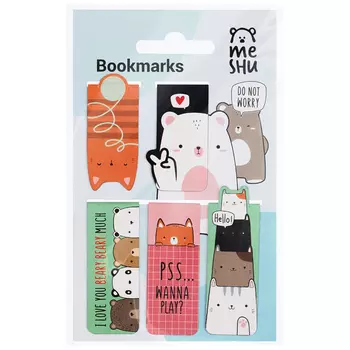 Закладки магнитные для книг MESHU "Beary beary" 5 шт