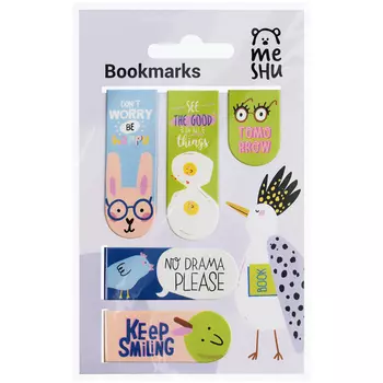 Закладки магнитные для книг MESHU "Book time" 5 шт