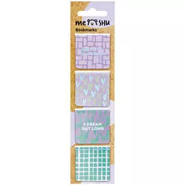 Закладки магнитные для книг MESHU "DUO Brush" 4 шт