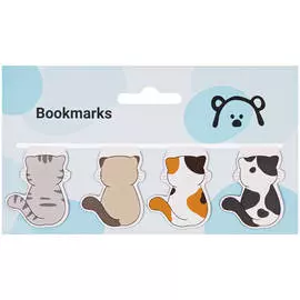Закладки магнитные для книг MESHU "Kittens" 4 шт, 140*80 мм