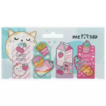 Закладки магнитные для книг MESHU "Sweets" 4 шт