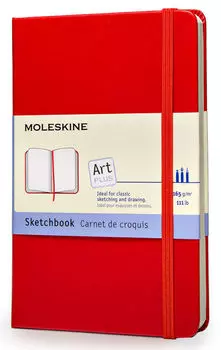 Записная книжка для рисования Moleskine "Classic Sketchbook" 130х210 мм 104 стр обложка красная