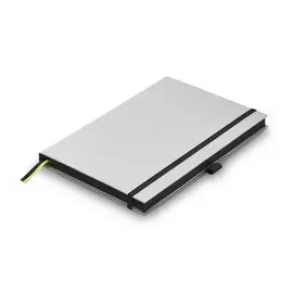 Записная книжка LAMY А5 192 стр, жесткая обложка серебристого цвета, обрез черный