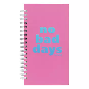 Записная книжка MESHU "No bad days" 95*175 мм 96 л, матовая ламинация, выборочный УФ-лак