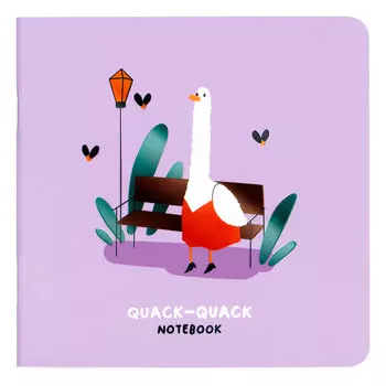 Записная книжка MESHU "Quack-Quack" 170*170 мм 40 л, soft-touch ламинация, без линовки