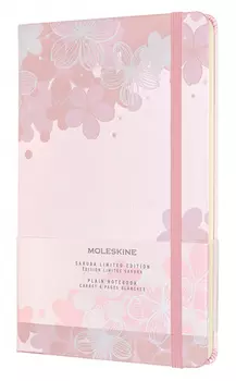 Записная книжка нелинован Moleskine "Le Sakura" Large 13x21 см 240 стр., обложка твердая светло-роз