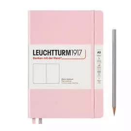Записная книжка нелинованная Leuchtturm A5 251 стр., твердая обложка розовая