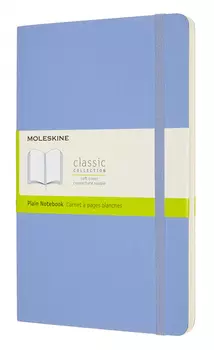 Записная книжка нелинованная Moleskine "Classic Soft" Large 13х21 см 192 стр., обложка мягкая голуба