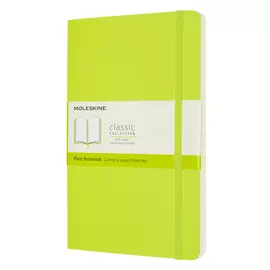 Записная книжка нелинованная Moleskine "Classic Soft" Large 13х21 см 192 стр., обложка мягкая лайм