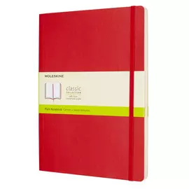 Записная книжка нелинованная Moleskine "Classic Soft" XLarge 19х25 см 192 стр., обложка мягкая красн