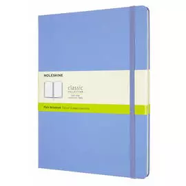 Записная книжка нелинованная Moleskine "Classic" XLarge 190х250 мм 192 стр, обложка голубая гортензи