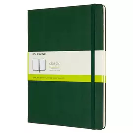 Записная книжка нелинованная Moleskine "Classic" XLarge 19х25 см 192 стр, твердая обложка зеленая