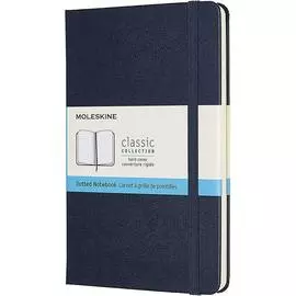 Записная книжка, пунктир Moleskine "Classic" Medium 115х180 мм 240 стр., твердая обложка синяя
