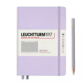 Записная книжка в клетку Leuchtturm A5 251 стр., твёрдая обложка, сиреневый