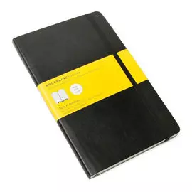 Записная книжка в клетку Moleskine "Classic Soft" 130х210 мм 192 стр мягкая обложка, черный