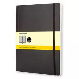 Записная книжка в клетку Moleskine "Classic Soft" XLarge 19х25 см 192 стр., обложка мягкая черный