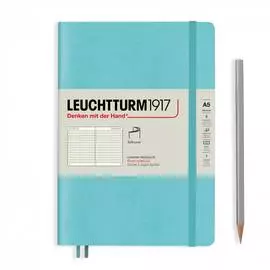 Записная книжка в линейку Leuchtturm Rising Colours А5 123 стр., мягкая обложка бирюзовая