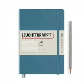Записная книжка в линейку Leuchtturm Rising Colours А5 123 стр., мягкая обложка голубой камень
