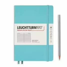 Записная книжка в линейку Leuchtturm Rising Colours А5 251 стр., твердая обложка бирюзовая