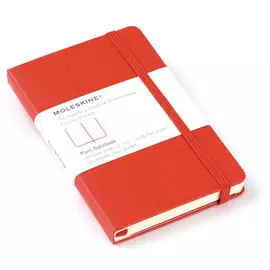 Записная книжка в линейку Moleskine "Classic" Pocket 90х140 мм 192 стр., обложка красная
