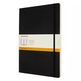 Записная книжка в линейку Moleskine "Classic Soft" 21х30 см 192 стр., обложка мягкая черная