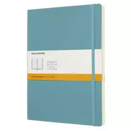 Записная книжка в линейку Moleskine "Classic Soft" XLarge 19х25 см 192 стр., обложка мягкая голубая