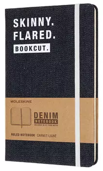 Записная книжка в линейку Moleskine "DENIM NOTEBOOKS" Large 130х210 мм 240 стр Skinny