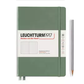 Записная книжка в точку Leuchtturm A5 251 стр., твёрдая обложка, оливковый