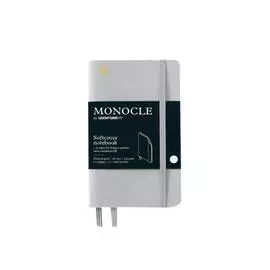 Записная книжка в точку Leuchtturm Monocle Pocket A6 128 стр, мягкая обложка, светло-серая