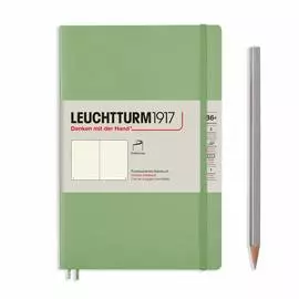 Записная книжка в точку Leuchtturm Paperback В6+ 123 стр., мягкая обложка пастельный зеленый