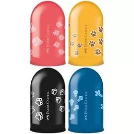 Точилка пластиковая Faber-castell "Jelly" 1 отверстие, контейнер, ассорти