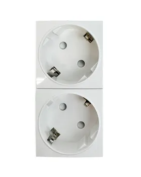 Розетка Filum FL-PWS-2P-WH 2х2К+З нем.стд., 45х90 мм (mosaic), 4 модуля, белая