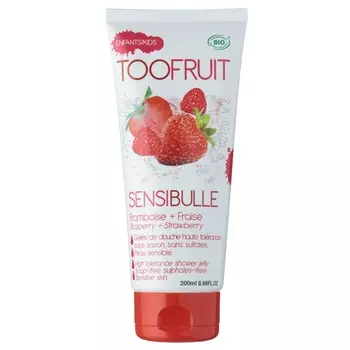 TOOFRUIT Гель для душа детский без мыла для чувствительной кожи "Клубника-Малина"