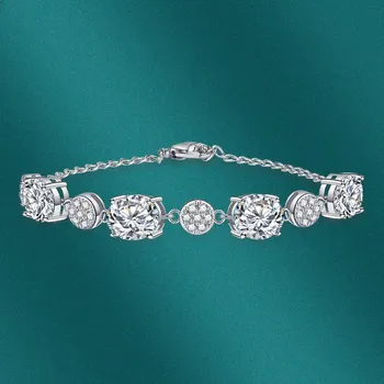 SACE GEMS циркон браслет ювелирные изделия геометрические бусины цепочки браслеты модный тонкий свадебный подарок для подруги женщин розовый