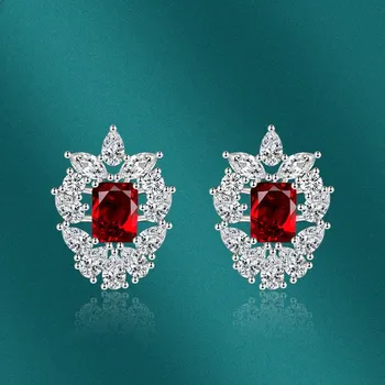 Классические серьги SACE Gem из медного сплава с цирконом, женские ювелирные изделия, свадебные обещания, подарки для вечеринок розовый