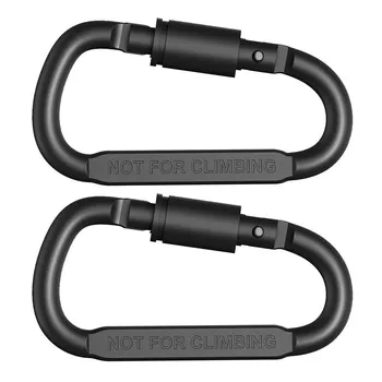 2 шт., карабин для альпинизма, спелеологии, скалолазания, D-образное кольцо, безопасный карабин для путешествий, выживания на открытом воздухе, пряжка с крючком из алюминиевого сплава CHINA