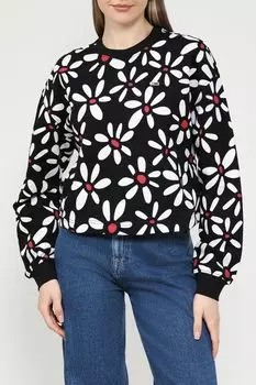 Свитшот хлопковый с цветочным принтом Tommy Jeans