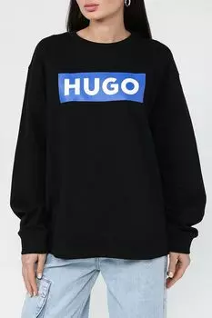 Свитшот хлопковый с контрастным логотипом HUGO
