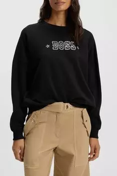 Свитшот хлопковый с логотипом BOSS