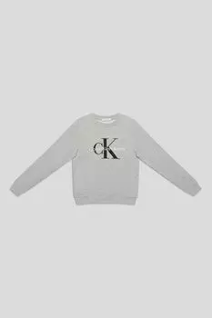 Свитшот хлопковый с логотипом Calvin Klein Jeans
