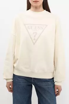 Свитшот хлопковый с логотипом Guess