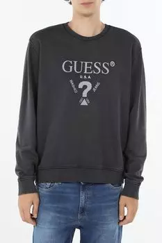 Свитшот хлопковый с логотипом Guess
