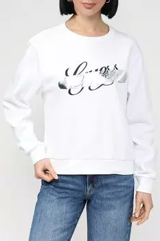 Свитшот хлопковый с логотипом Guess
