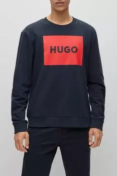 Свитшот хлопковый с логотипом HUGO