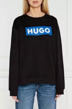 Свитшот хлопковый с логотипом HUGO