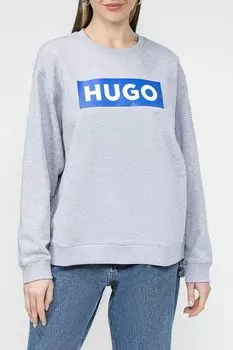 Свитшот хлопковый с логотипом HUGO