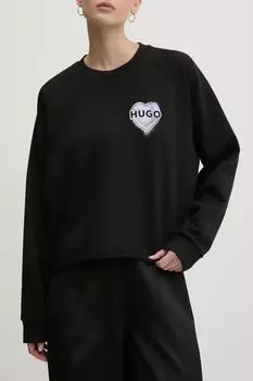 Свитшот хлопковый с логотипом HUGO