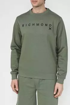 Свитшот хлопковый с логотипом John Richmond